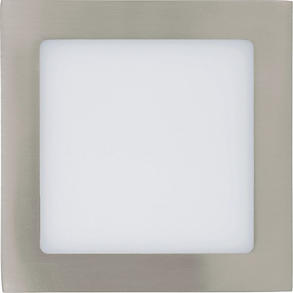Eglo LED-Einbauleuchte Fueva 1 Nickel matt 17 x 17 cm Warmweiß günstig online kaufen