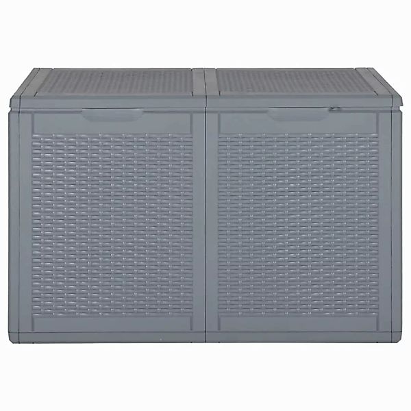 Vidaxl Gartenbox Grau Pp Rattan 180 L günstig online kaufen