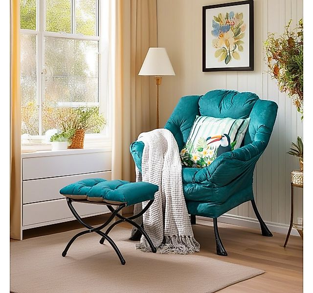 HollyHOME Relaxsessel Armlehnensessel, Ohrensessel mit Hocker (2er-Set, bes günstig online kaufen