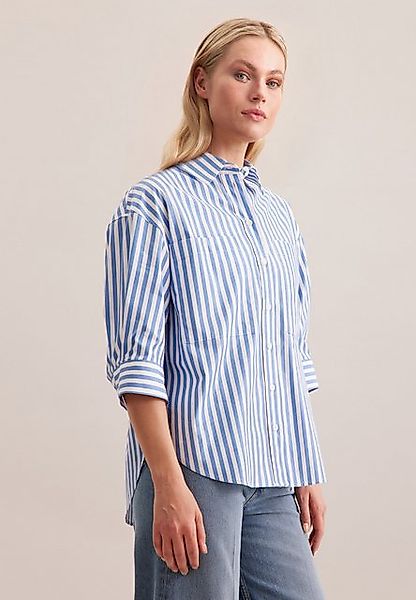 seidensticker Longbluse Schwarze Rose Kurzarm Kragen Streifen günstig online kaufen