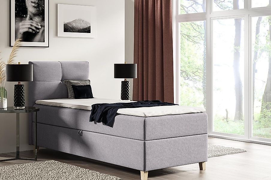 Beautysofa Boxspringbett Modern Boxspringbett mit Topper günstig online kaufen