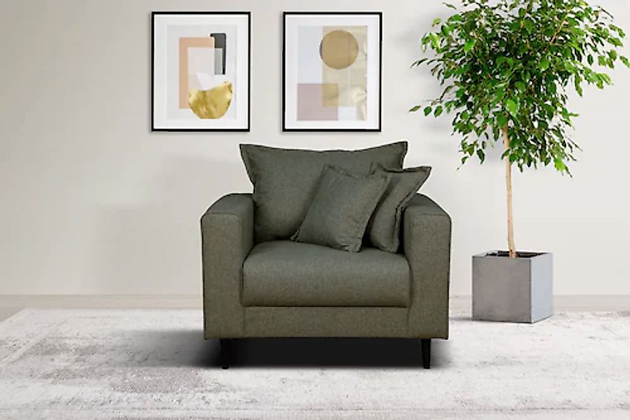 Home affaire Sessel »VEYRAS Loungesessel, Maße B/T/H: 95/84/76 cm«, mit Wel günstig online kaufen