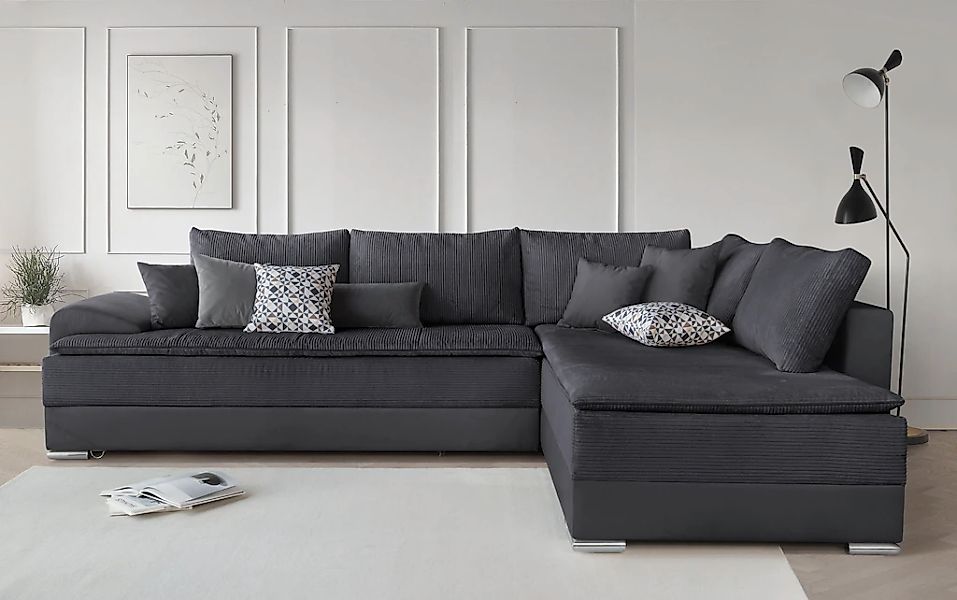 INOSIGN Ecksofa "Boxspringbett Night & Day L-Form mit Dauer-Schlaffunktion günstig online kaufen