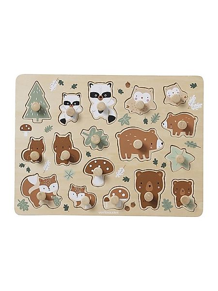 vertbaudet Puzzle Baby Steckpuzzle GRÜNER WALD, Holz FSC®, Puzzleteile günstig online kaufen