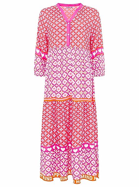 Zwillingsherz Maxikleid "Dreams" mit Mustermix, Knopfleiste günstig online kaufen