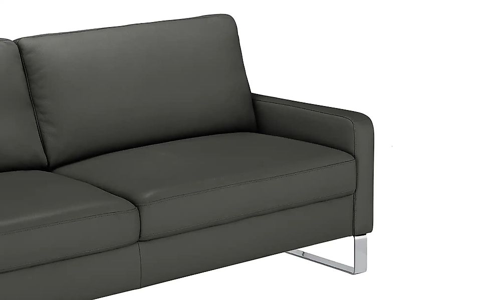 Max Schelling Ledersofa mit Kufengestell Maximum ¦ grau ¦ Maße (cm): B: 164 günstig online kaufen