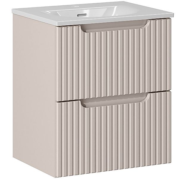 Lomadox Waschtisch NEWPORT-56-CASHMERE, 51cm mit Keramikwaschbecken, kaschm günstig online kaufen