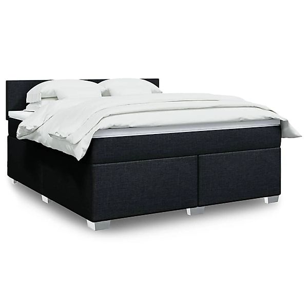 vidaXL Boxspringbett mit Matratze Schwarz 180x200 cm Stoff 3288262 günstig online kaufen