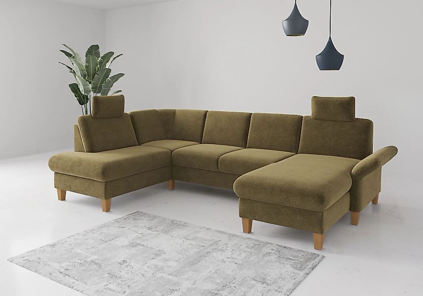 Home affaire Wohnlandschaft "Rochelle, U-Form", optional mit Armteilverstel günstig online kaufen