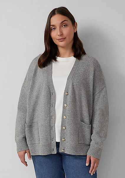 s.Oliver Cardigan Strickjacke Locker geschnittene Strickjacke mit dekorativ günstig online kaufen