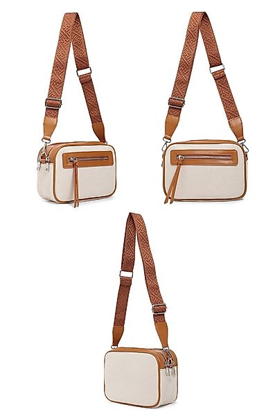 ITALYSHOP24 Schultertasche Damen Tasche Crossbody Canvas Umhängetasche Brus günstig online kaufen