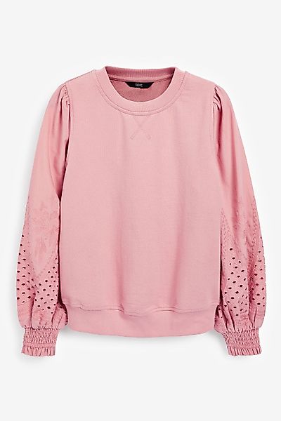 Next Sweatshirt Sweatshirt mit Lochstickerei an günstig online kaufen
