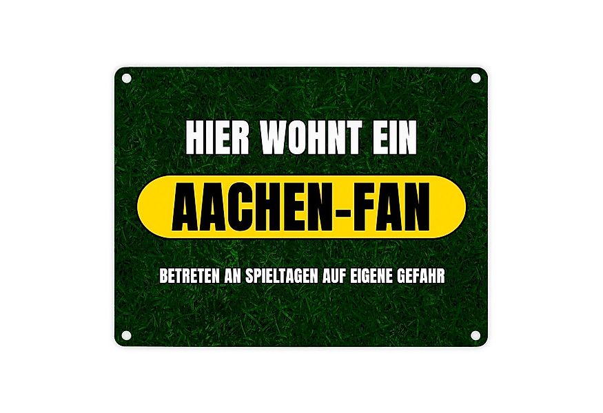speecheese Metallschild Hier wohnt ein Aachen-Fan Metallschild in 15x20 cm günstig online kaufen