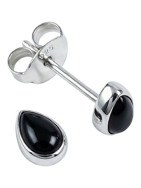 mantraroma Paar Ohrstecker SAMA Tropfen aus 925 Silber mit Onyx (Paar, Paar günstig online kaufen