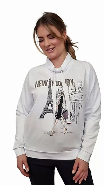 Estefania for woman Sweatshirt leichtes Sweatshirt mit Stehkragen und Front günstig online kaufen