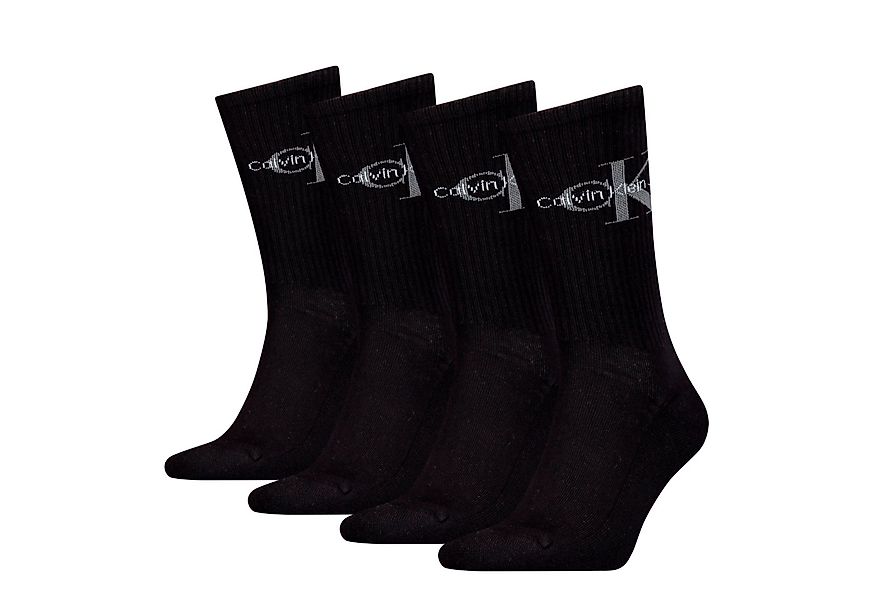 Calvin Klein Jeans Socken CKJ MEN SOCK 4P MONOGRAM ECOM (4 Paar) mit Logo a günstig online kaufen