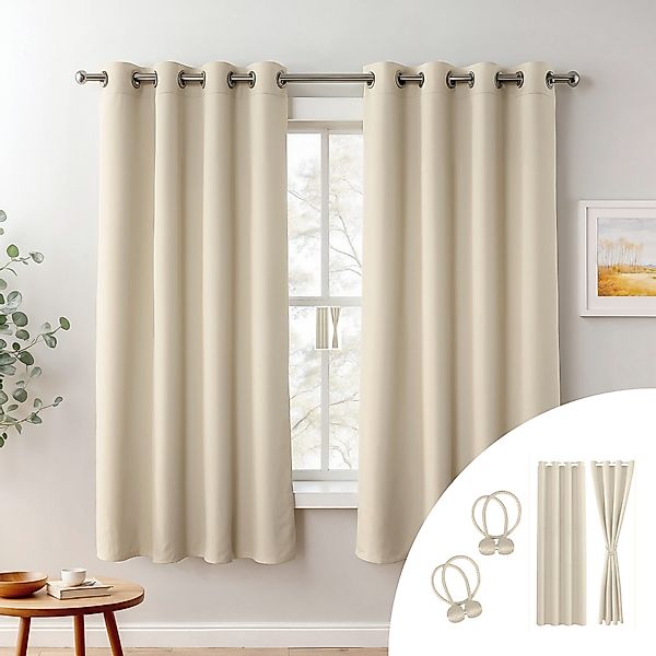Cozyor Verdunkelungsvorhang 2er-Set inkl. 2 Magnethalter, günstig online kaufen