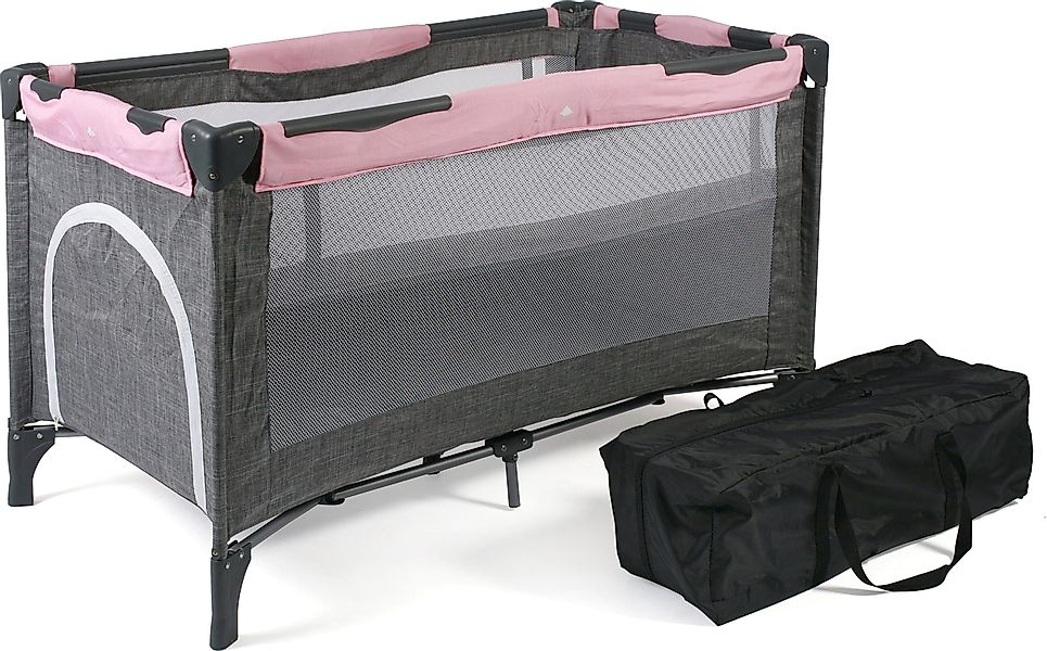 CHIC4BABY Baby-Reisebett Luxus, Melange Rosa, inkl. günstig online kaufen