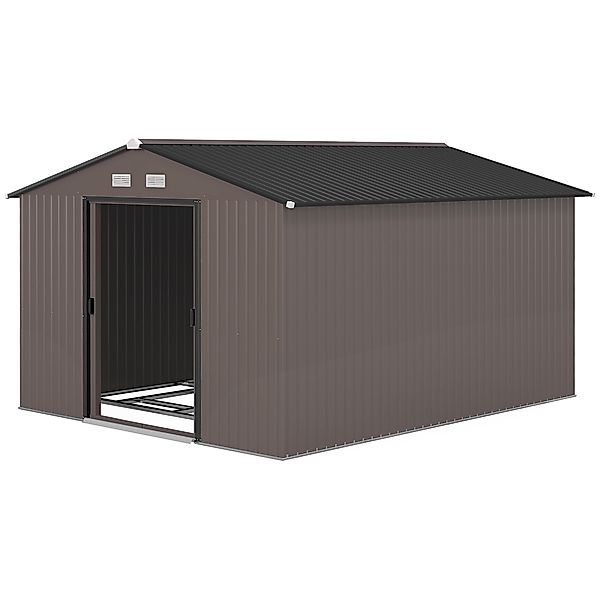 Outsunny Gartenhaus 8,3m² aus verzinktem Stahl mit Belüftungsschlitzen, Gar günstig online kaufen
