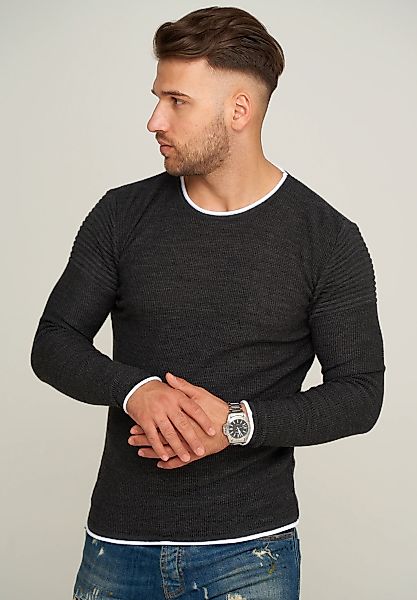 behype Strickpullover "MKLAYER57", in trendiger Layer-Optik günstig online kaufen