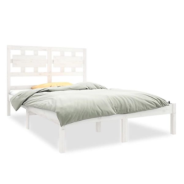 vidaXL Massivholzbett Weiß 120x190 cm 4FT Small Double1084269 günstig online kaufen