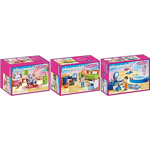 Playmobil® 70209-10-11 Dollhouse 3er Set Jugendzimmer günstig online kaufen
