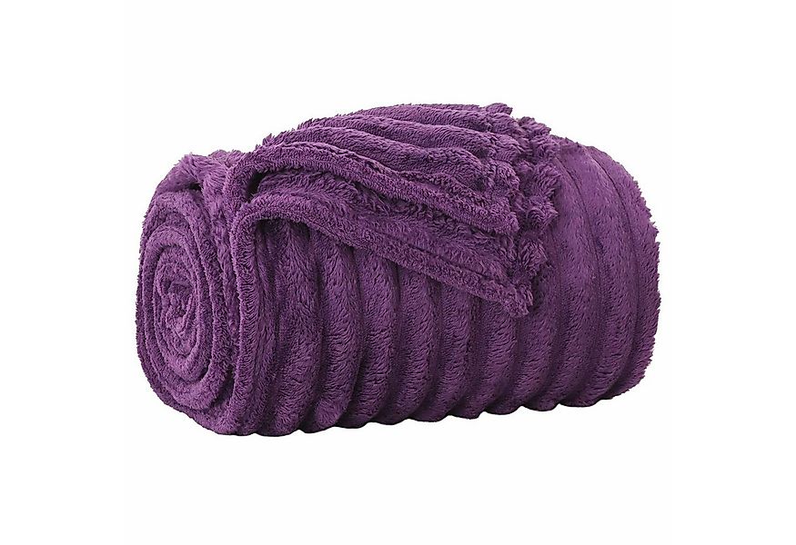 vidaXL Bettüberwurf Überwurfdecke Lila 150 x 130 cm Fleece günstig online kaufen