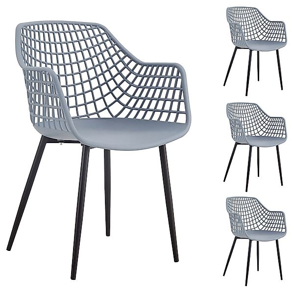 IDIMEX Gartenstuhl LUCIA (4 St), Schalenstuhl günstig online kaufen
