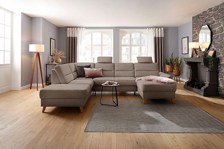 Home affaire Wohnlandschaft Westerland U-Form, Federkern, günstig online kaufen