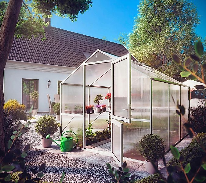 KGT Gewächshaus Rose III HKP 10 mm Alu-Blank 7,53 m² günstig online kaufen