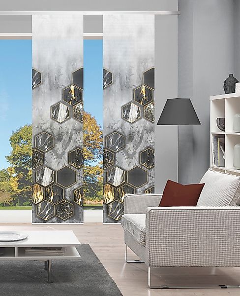 Vision S Schiebegardine "LAYON 2er SET" Paneelwagen 2 Stk. tlg. Schiebevorh günstig online kaufen