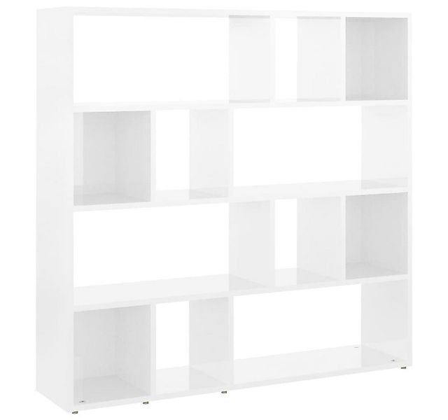 furnicato Bücherregal Bücherregal/Raumteiler Hochglanz-Weiß 105x24x102 cm, günstig online kaufen