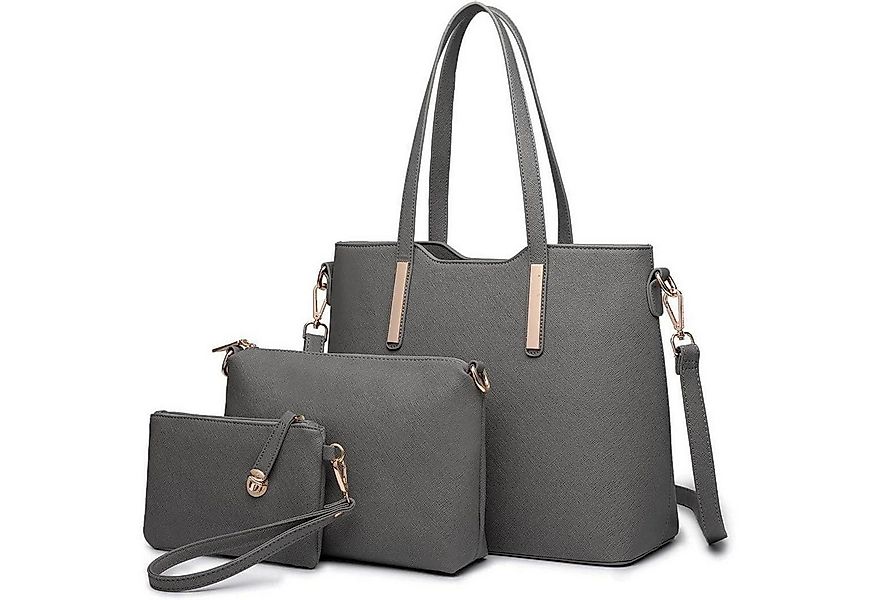 LuxusKollektion Handtasche Damen Handtasche Set Shopper Schultertasche PU L günstig online kaufen