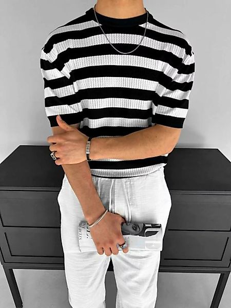 Abluka T-Shirt OVERSIZE STRIPED KNIT T-SHIRT (1-tlg) günstig online kaufen