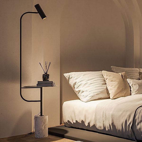 Neona Stehlampe ARTEMIS Schwarz, Bewegliches Leuchtelement, günstig online kaufen