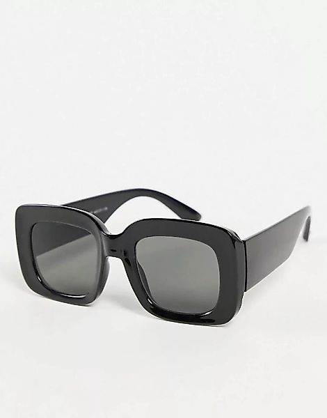 New Look – Eckige Oversize-Sonnenbrille in Schwarz günstig online kaufen