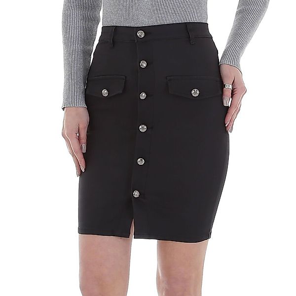 Ital-Design Lederimitatrock Damen Freizeit Stretch Minirock günstig online kaufen