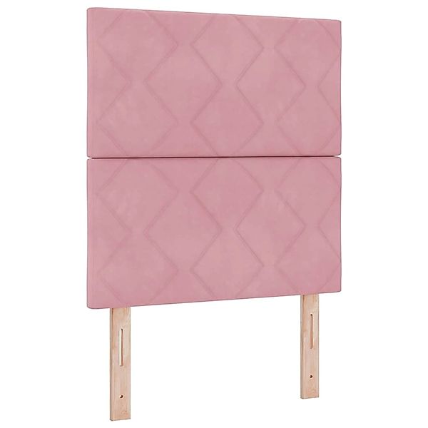 vidaXL LED Kopfteil mit LED-Streifenleuchten Rosa 80 cm Samt 3338487 günstig online kaufen