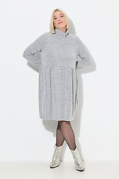 Ulla Popken Jerseykleid Strickkleid A-Linie Stehkragen Langarm günstig online kaufen