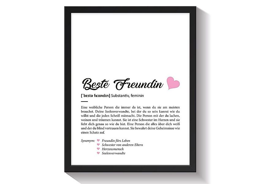 GRAVURZEILE Poster Definition Poster, Kunstdrucke auf DIN A4 Foto-Papier, B günstig online kaufen