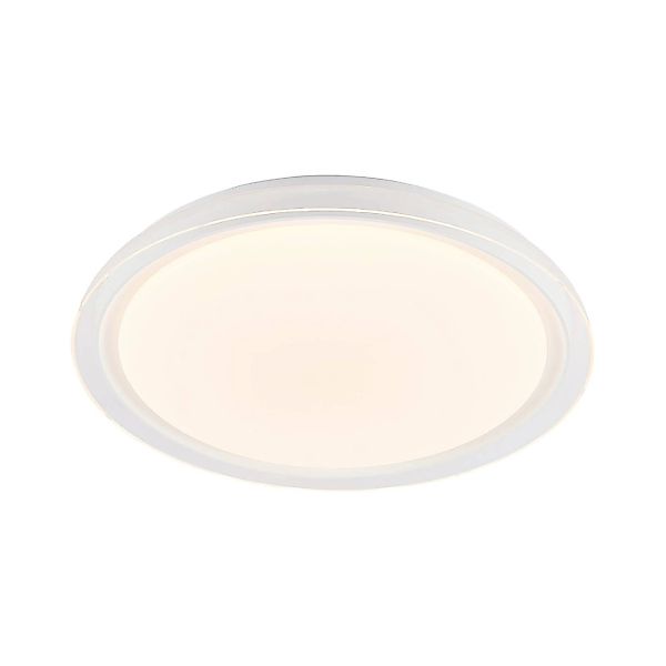 Lindby LED Deckenleuchte Sleya 9924002 Dimmbar mit Leselampe Modern in Weiß günstig online kaufen