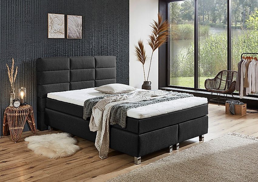 Westfalia Schlafkomfort Boxspringbett, wahlweise mit Kaltschaum-Topper, 2 M günstig online kaufen