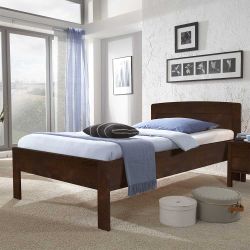 Komfortbett in Braun Buche Massivholz günstig online kaufen