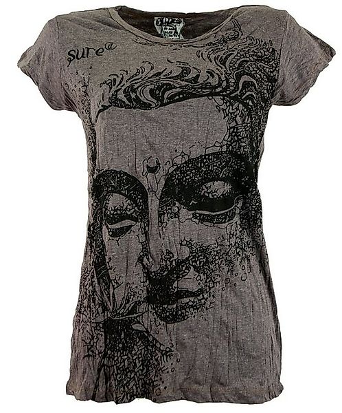 Guru-Shop T-Shirt Sure T-Shirt Buddha - taupe Goa Style, alternative Beklei günstig online kaufen