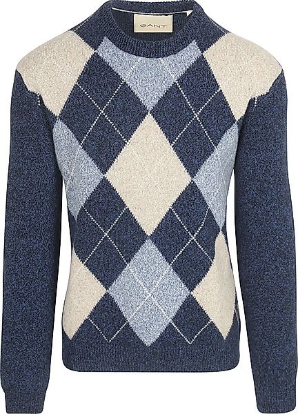 Gant Pullover Argyle Navy - Größe XXL günstig online kaufen