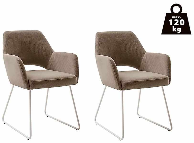 MCA furniture 4-Fußstuhl "BEVERLY" (Set) 2 Stk.Esszimmerstuhl,Chenilleoptik günstig online kaufen