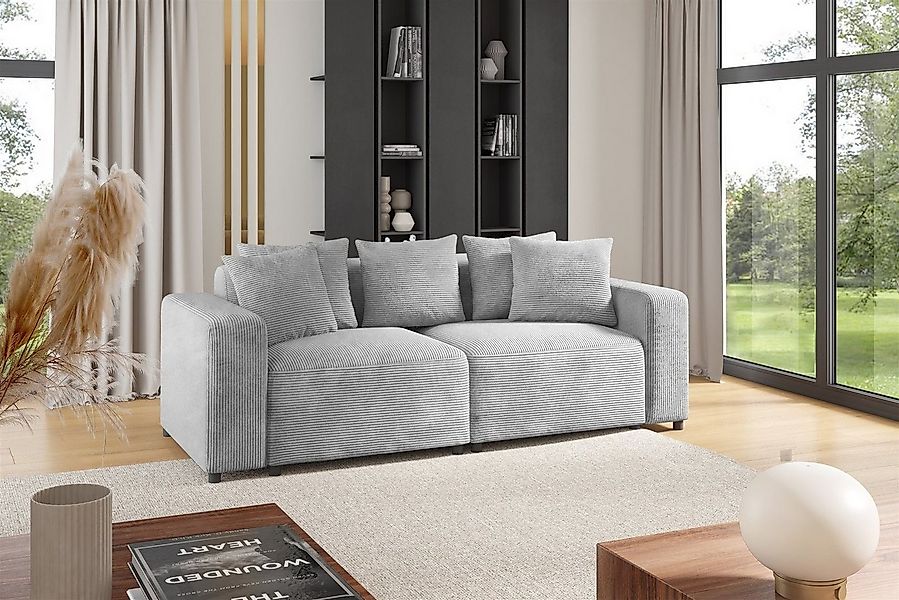 Fun Möbel 2-Sitzer Sofa Designersofa MEGAN 2-Sitzer in Stoff Poso, inkl. 5 günstig online kaufen