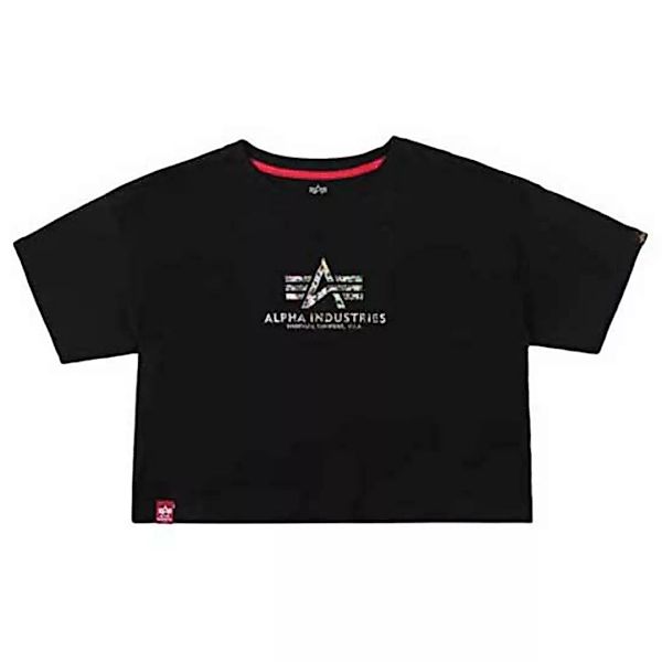 Alpha Industries Basic Cos Holografic Print Kurzärmeliges T-shirt M Black / günstig online kaufen