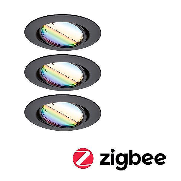 Paulmann "LED Einbauleuchte Smart Home Zigbee 3.0 Base Coin Basisset schwen günstig online kaufen