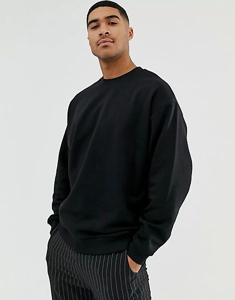 ASOS DESIGN – Schwarzes Oversize-Sweatshirt günstig online kaufen